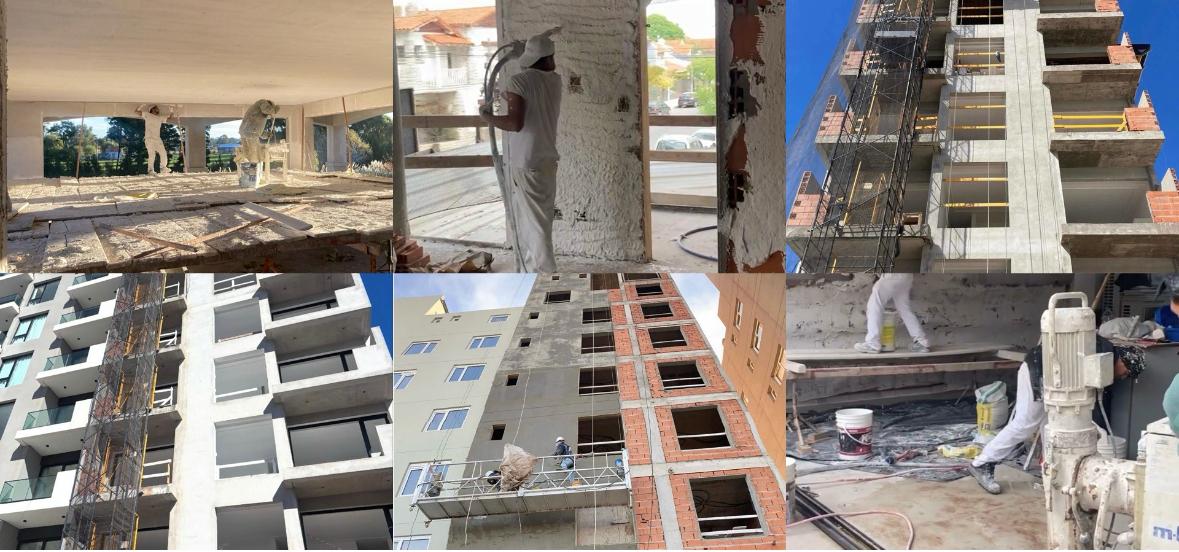 YESO PROYECTADO Y REVOQUE EXTERIOR  PARA OBRAS EXIGENTES